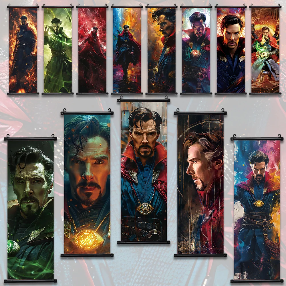 Marvel Doctor Strange Movie Poster Wall Artwork Canvas Painting Home Decoration The Avengers Hanging Scroll Decor Wallpaper Gift