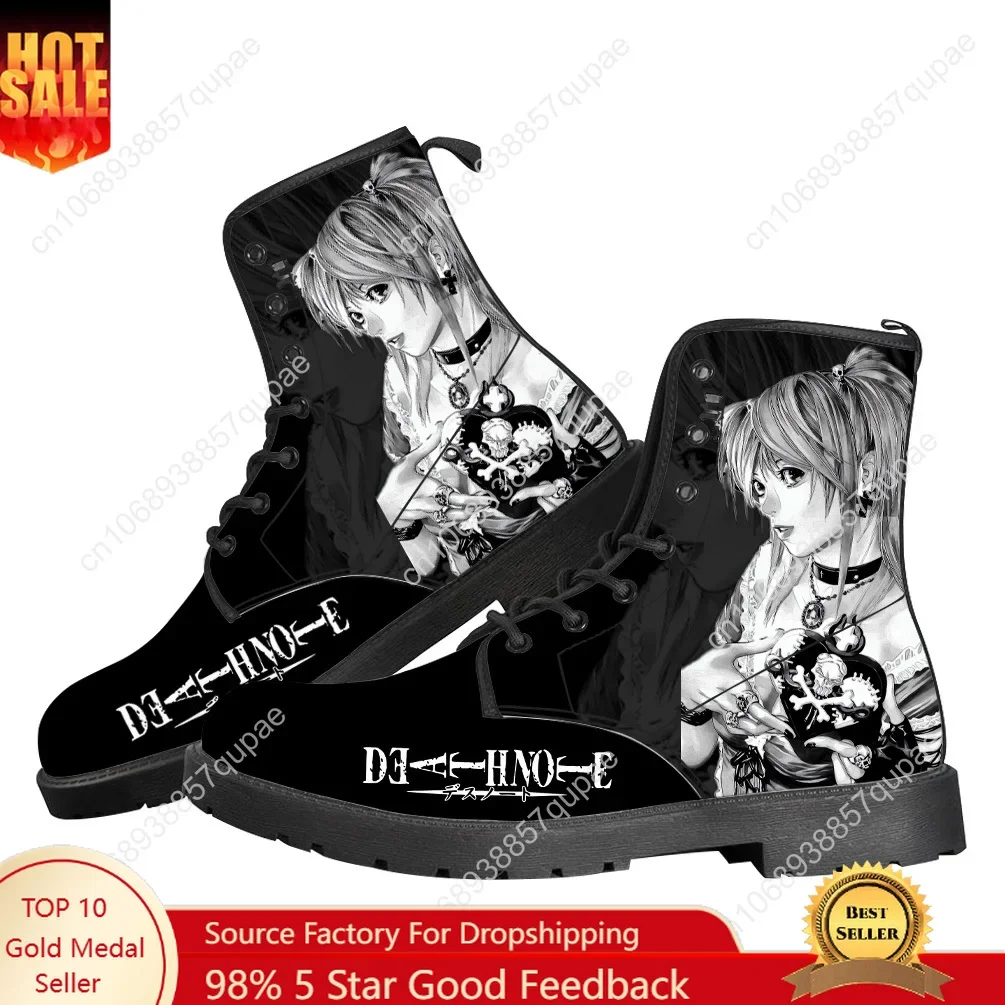 Death Note Plush Boots Cartoon Anime Men Women Teenager Casual Shoes Outdoor Keep Warm Footwear High Quality Couple Custom Shoe