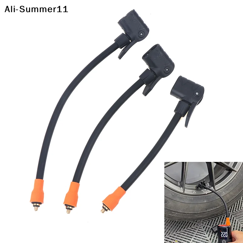 【A6L】【Au】M6 Thread Locking Air Chuck With Air Tube, Standard Tire Valve Fine Thread, Suitable For M6 Thread Integrated Air Pump