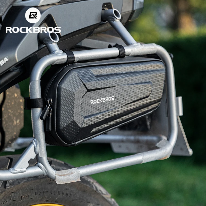 

Велосипедные сумки ROCKBROS: Жесткая треугольная сумка для мотоциклов, водонепроницаемая, для установки на переднюю раму, для дорожных поездок, для экипировки райдера.