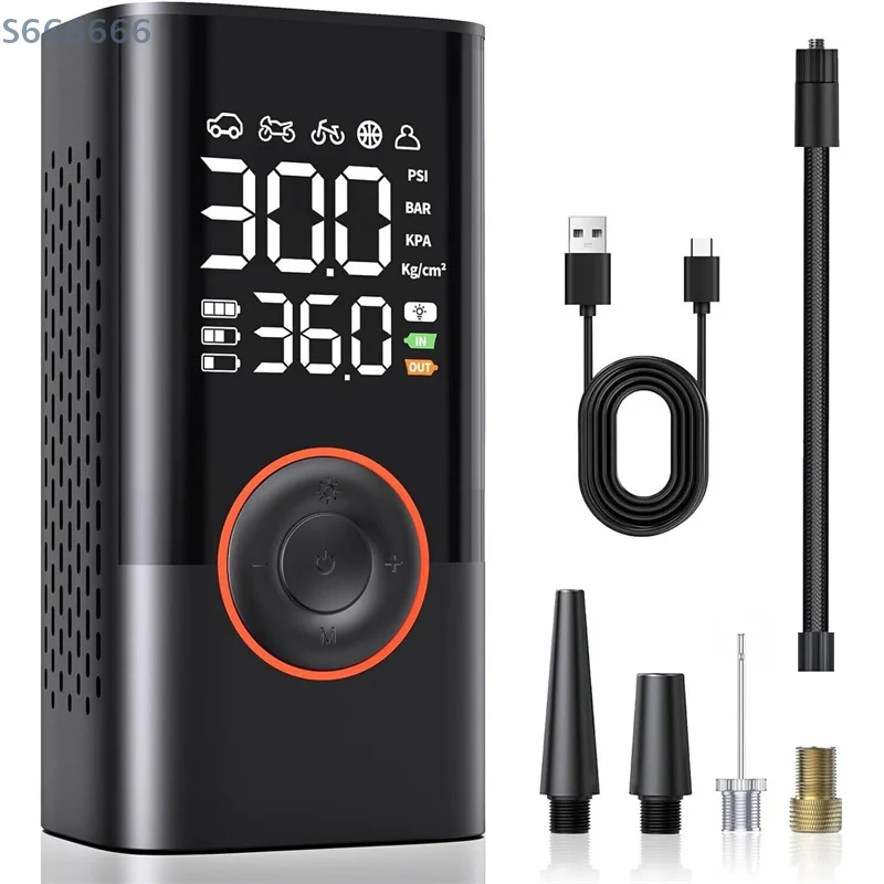 150PSI สมาร์ทปั๊มลมยาง Inflator เครื่องอัดอากาศแบบพกพาพร้อมเครื่องวัดความดันดิจิตอลสําหรับรถยนต์จักรยานรถจักรยานยนต์ Ball