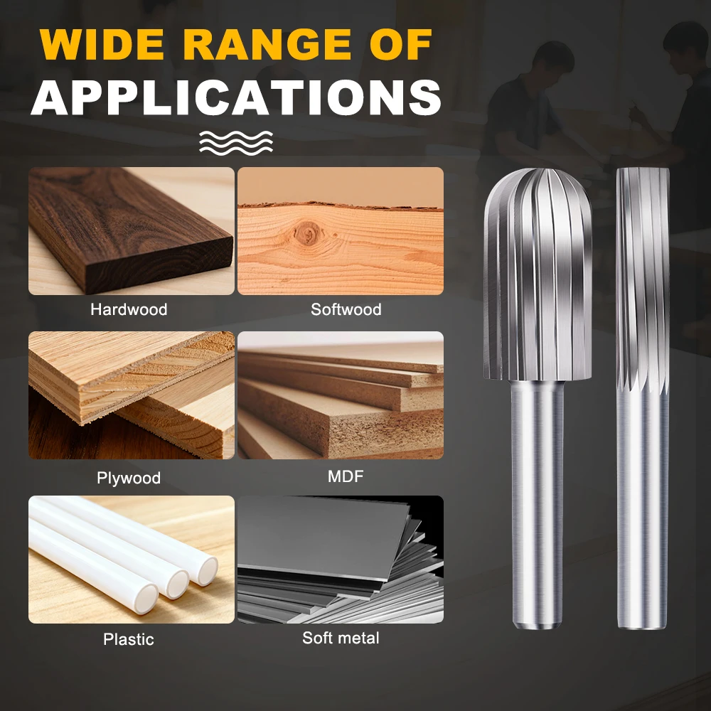 الروتاري نتوءات الأحرار الحفر 6 مللي متر عرقوب الروتاري نتوءات ملفات abcde F نوع راوتر المبارد ل أشغال الحفر أدوات الروتاري ملفات