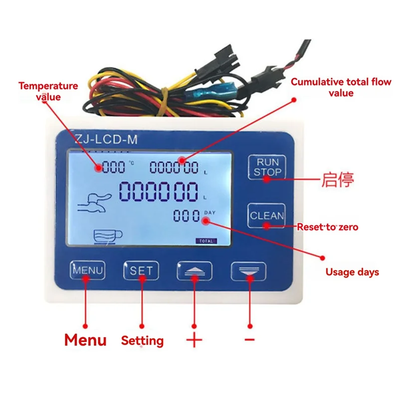 A88Z 1/4 Inch Digital Water Flow Meter ZJ-LCD-M Automatic Flow Controller PE Solenoid Valve For Efficient Irrigation Systems