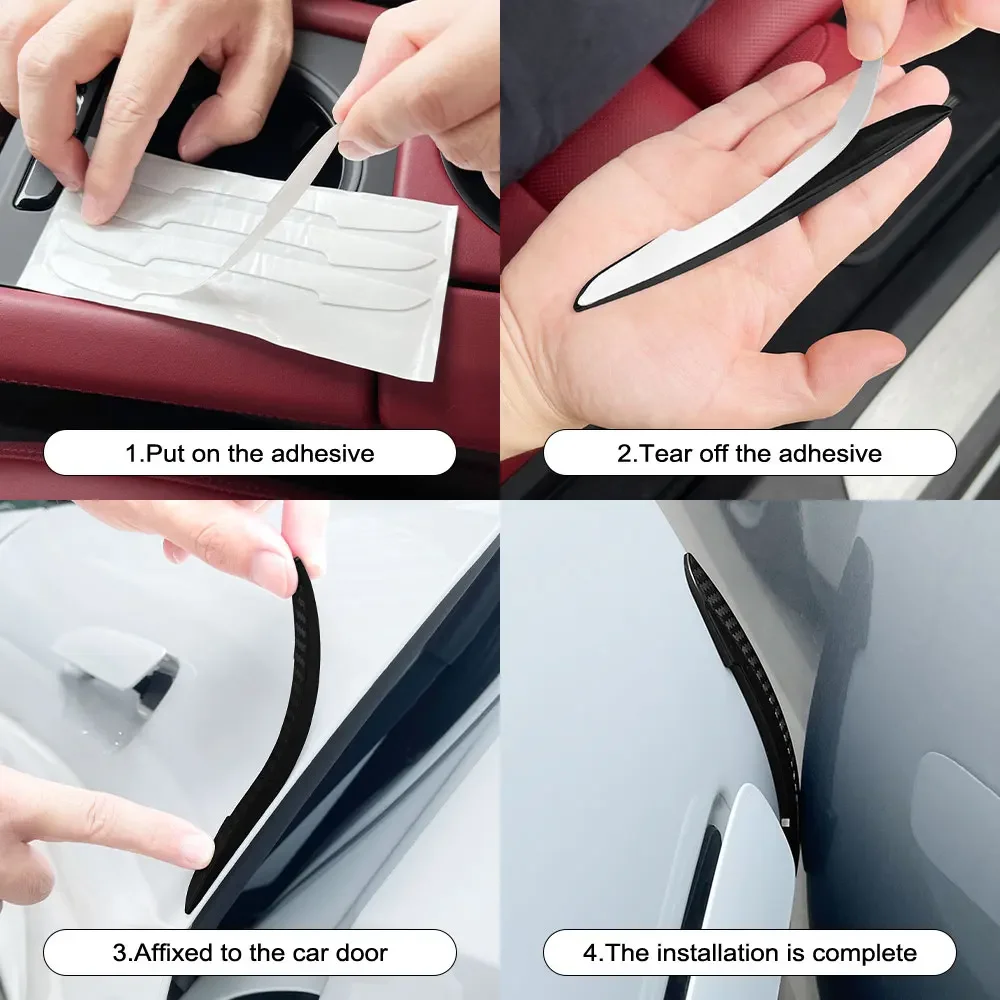 For Brilliance M2 V3 V5 H530 H230 H320 H330 4PCS Car Door Anti-collision Strip Scratch Protector Stickers Decoration Accessories