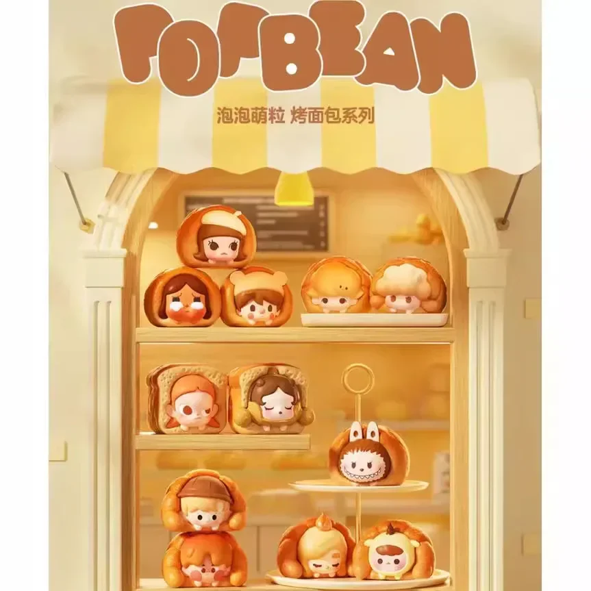 POP Bean Baked Bread Series Crybaby Pucky Molly Crybaby Zsiga Labubu CHAKA Dimoo Skullpanda Action Figure Doll Toys Kids Gifts