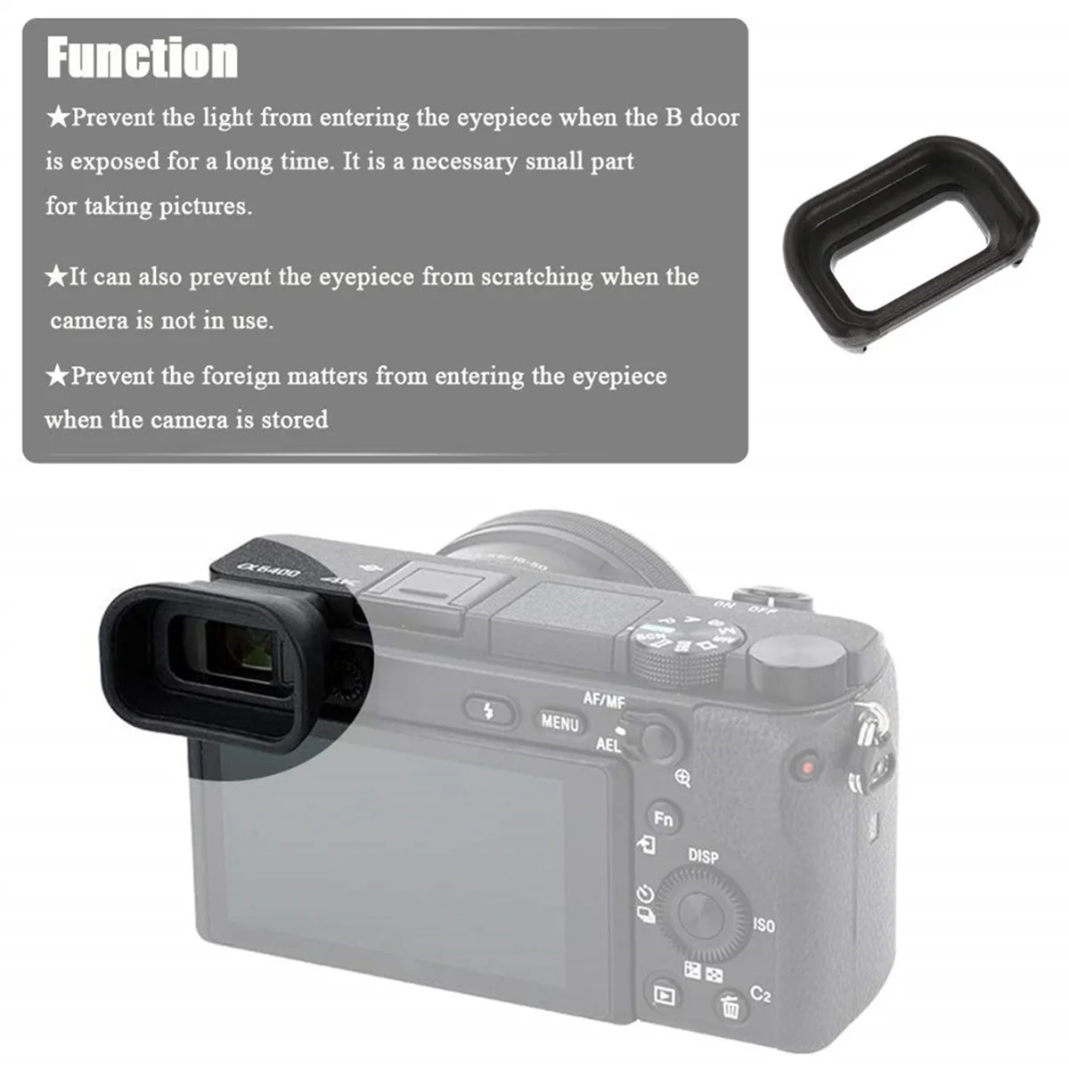 FDA-EP17 Viewfinder Eyepiece Eyecup Eye Cup for Sony A6600 A6500 A6400 Digital Camera, Replace Eyepiece FDA-EP17 EP-17