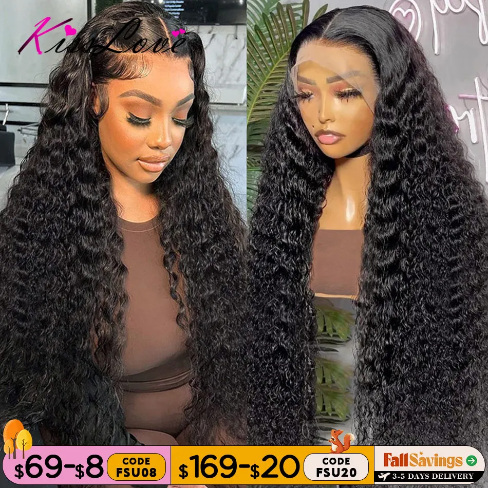 Deep Wave Wigs 13x6/13x4 HD Transparent Lace Front Human Hair Wigs 360 Lace Frontal Wig Human Hair Cury 5x5 HD Lace Closure Wigs