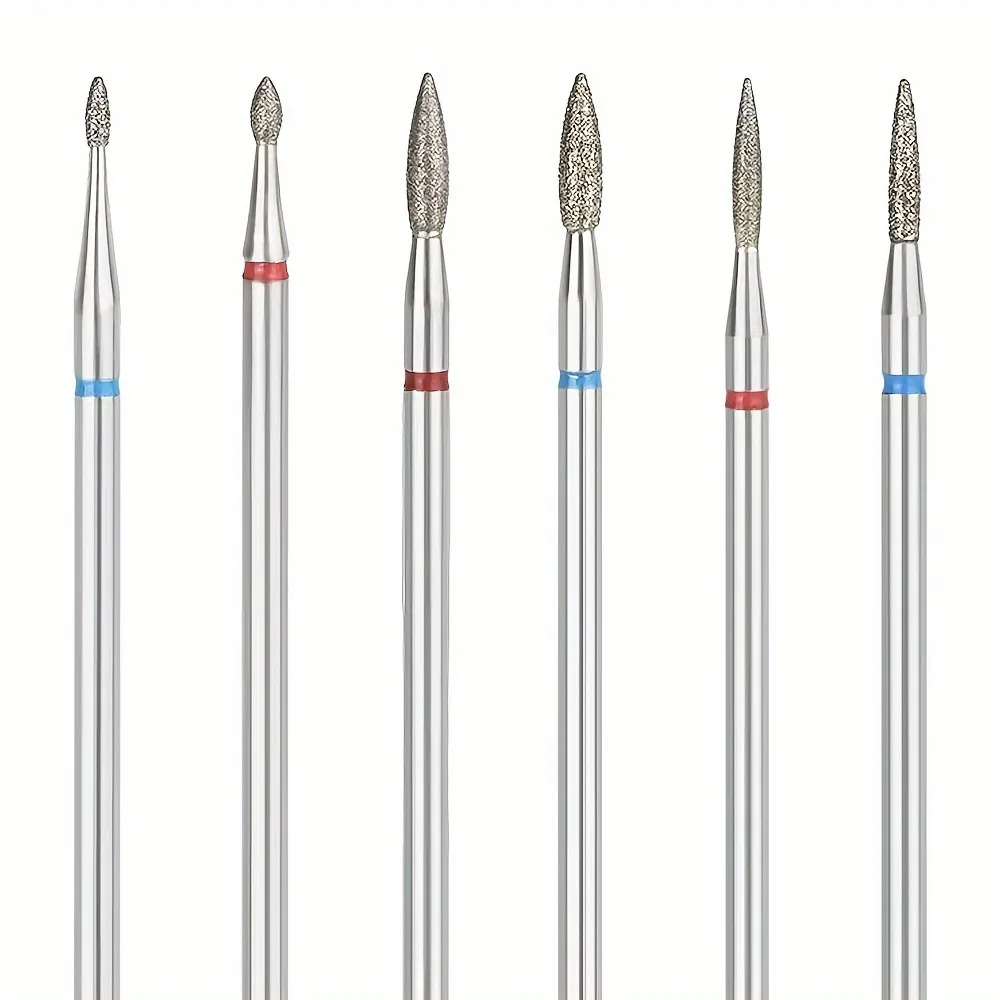 مجموعة لقم مثقاب أظافر احترافية على شكل لهب من المطاحن الروسية، لدغ تنظيف البشرة، تدريبات مانيكير كهربائية، أظافر غير معطرة