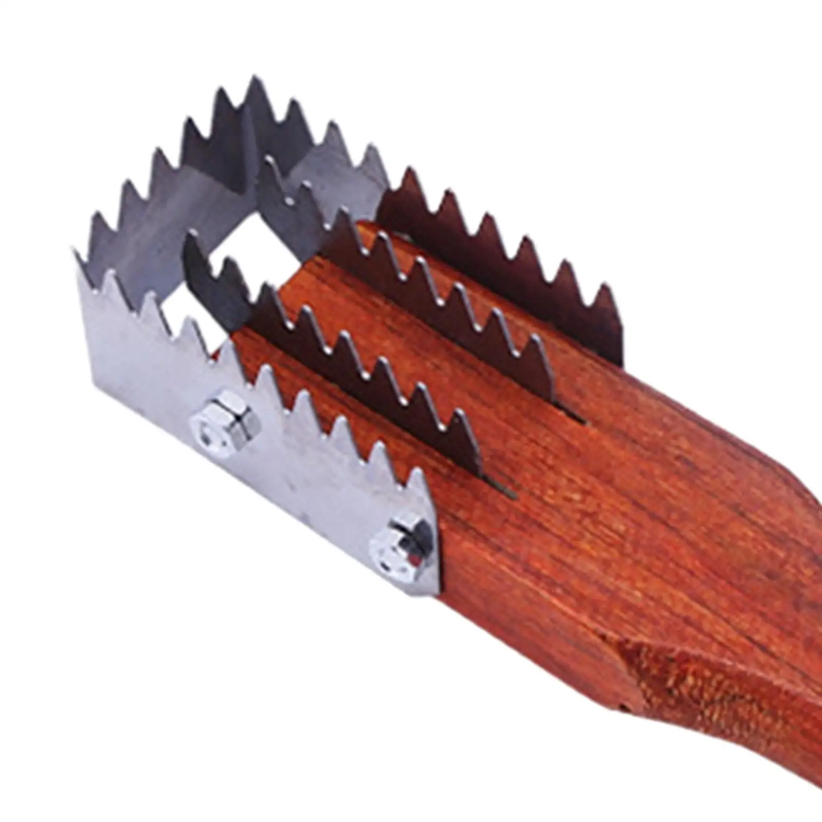 Kitchen Tool Fish Scales Peeling Gadget Stainless Steel with Wood Handle Fast Cleaner Scraper for Fresh Seafood Prep