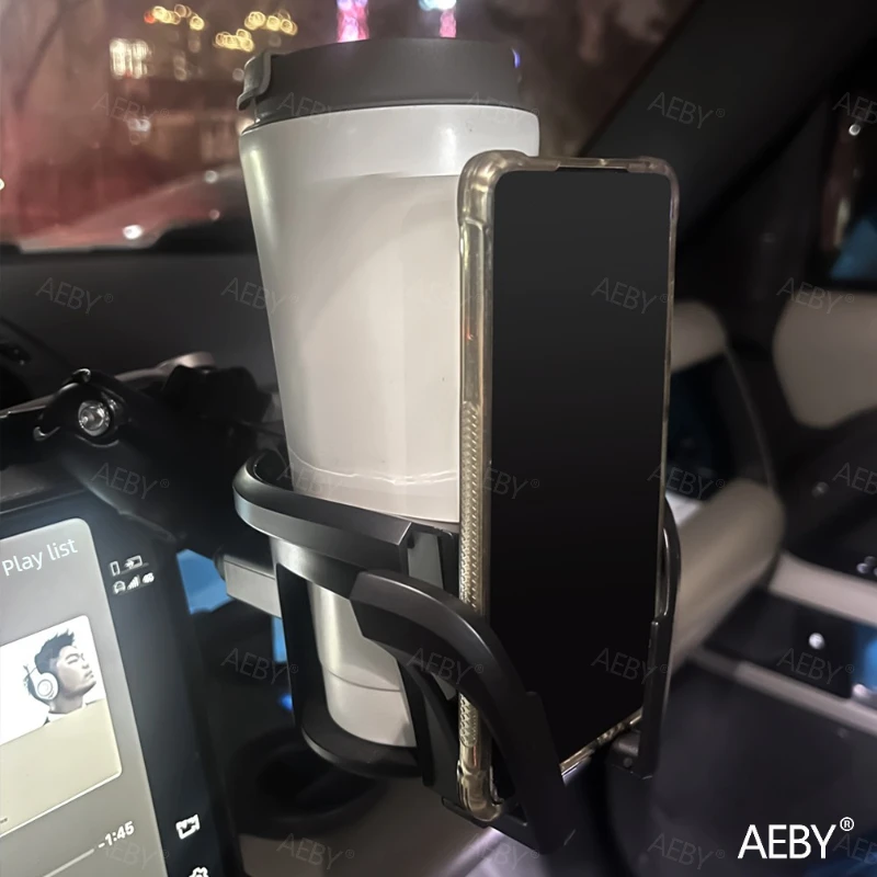 For New Land Rover Defender 2020-2026 2-in-1 cup holder phone installation center console navigation bracket multifunctional