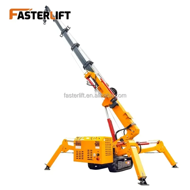 2026 CE Portable Mini Crane Spider Construction Crawler with Core Components Engine Motor Pump Gearbox Mini Moving Lifting