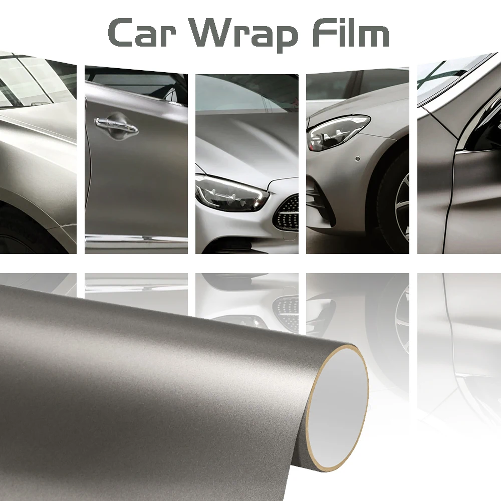 

Pearl Metal Combat Grey Car Body Vinyl Film Color Change Wraps Film Self Adhesive Decal Sticker for Auto Motorcycles SUV Vehicle