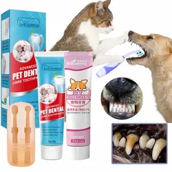 Gatti cani prodotti per la pulizia Pet dentifricio Pet Oral Gum Care dentifricio per la pulizia prevenire i denti tartaro gatti dentifricio commestibile