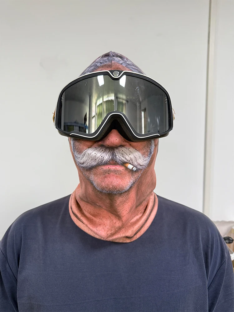 Lustige Sturmhaube mit realistischem Gesicht eines alten Mannes, 3D-gedruckte Vollgesichtsmaske für Ski, Snowboard und Outdoor-Sport, für Sommer und Winter