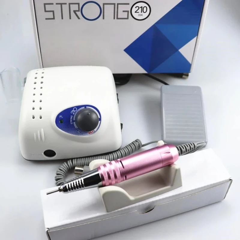 

Strong 210 Electric Manicure Mill Cutter 65W Nail Drill Machine Professional Nail Art Tool 35000 RPM Pedicure Grinding