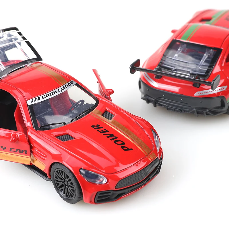 نموذج سيارة معدني للأولاد ، سيارة لعبة مرتجعة ، هدية مبهرة للأطفال ، زخارف ، 3 أبواب ،