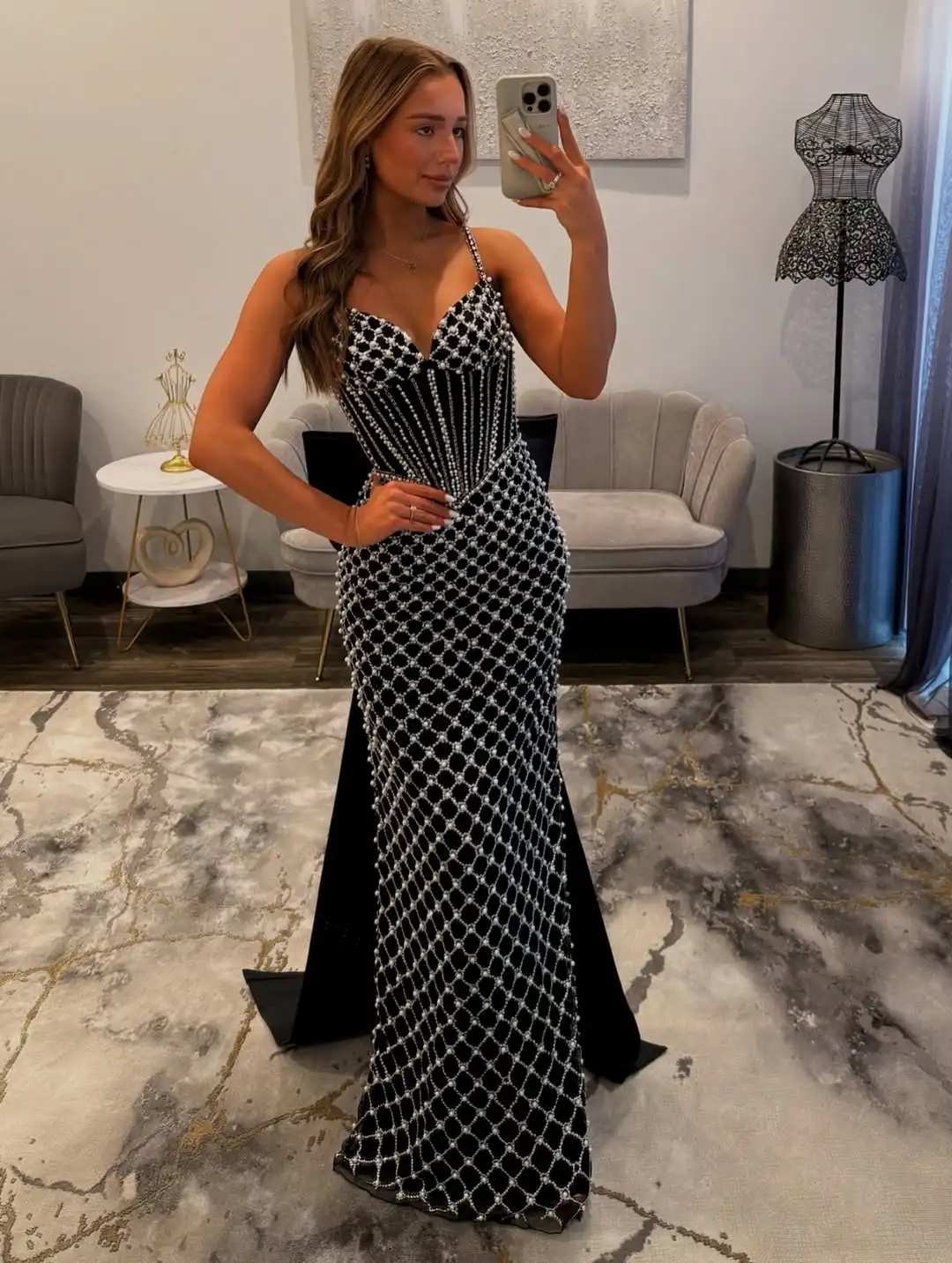 

Luxury Customized Black White Beaded Evening Spaghetti Strap Corset Big Bow Mermaid Dress Eid שמלות מחוך לנשים