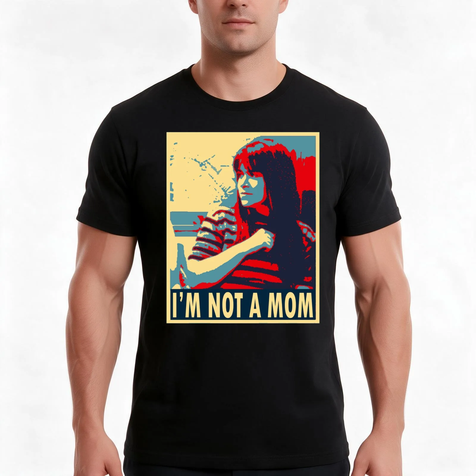 Broad City - Not a Mom T-Shirt, Summer Casual Cotton Tee, Oversized Streetwear Tops, Vintage Graphic Print, Unisex Men Women