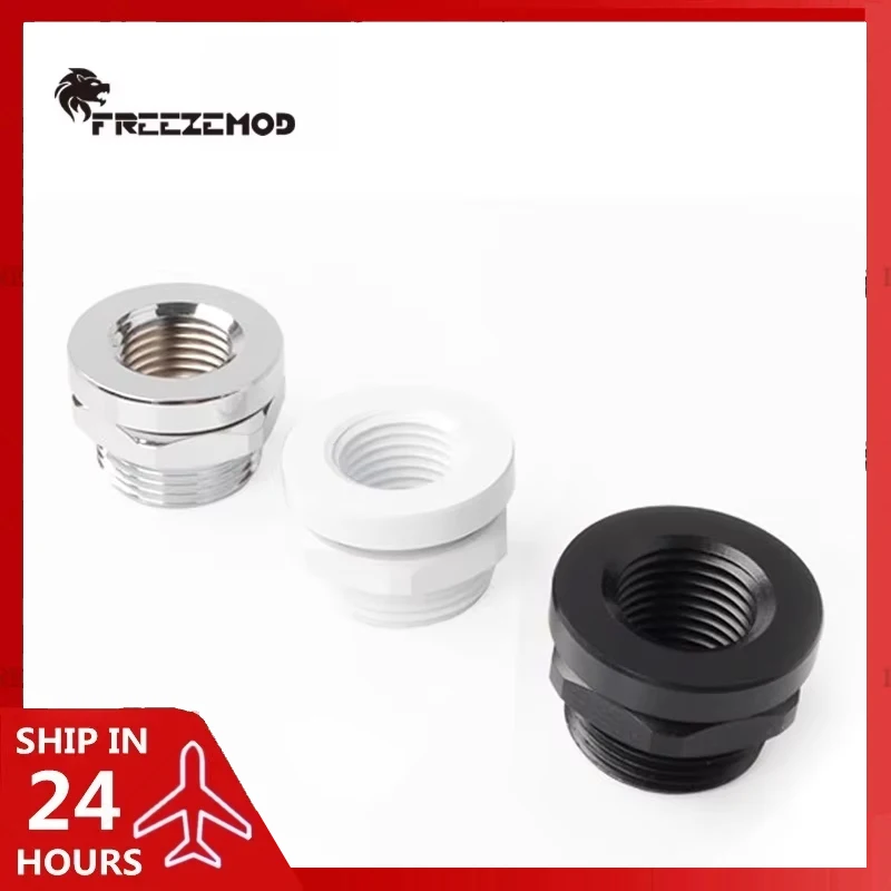 FREEZEMOD Water Injection Fitting Hose Joint Hex Nut Locking Ring Pass-Through Connect Hole, 3 Colors HCBJT-V2