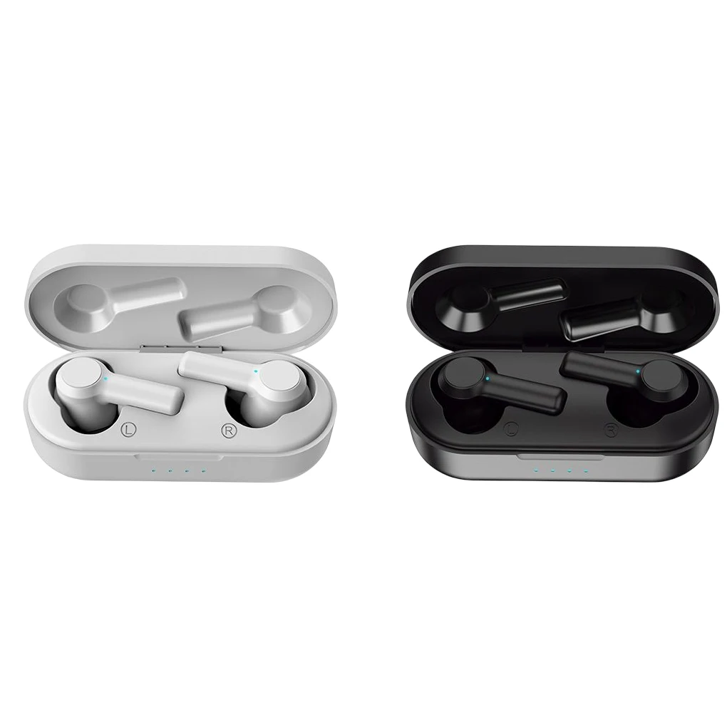 

Wireless Earphone Headphones with Microphone Headset Waterproof Earbuds White