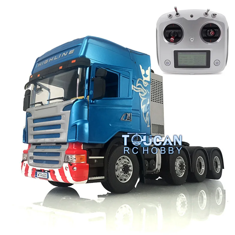 1/14 LESU 8*8 RC Tractor Truck Car Model Painted Unassembled Kit Metal Chassis ESC Cabin Set Servo Motor 2Speed Gearbox THZH0919