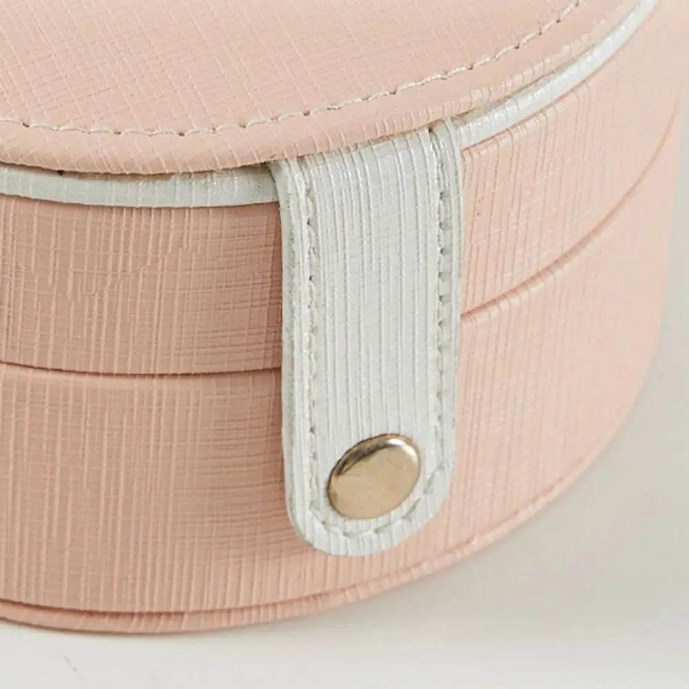 

Leather Jewelry Packing Bag Mirror Multilayer Mini Jewelry Display Box Removable Large Capacity Earrings Storage Case Outdoors