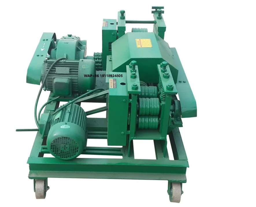Waste Steel bar Recycling Machine Dual-motor Gear Reduction Rebar Straightening Machine Recycling and Straightening Machine