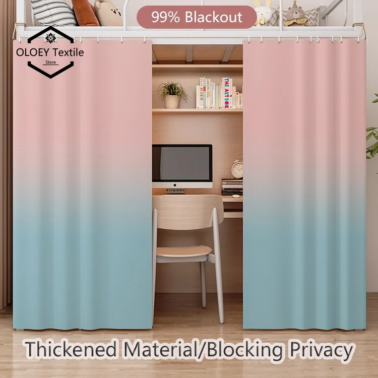 

Dormitory Home Bunk Bed Blackout Curtains Privacy Cloth Windproof Lightproof Bed Canopies(1 Panel)