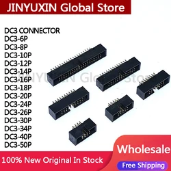 10pcs dip 6P 10P 20P 26P 34P 40P PIN 2.54MM pitch MALE SOCKET straight idc box headers PCB CONNECTOR DOUBLE ROW DC3 HEADER