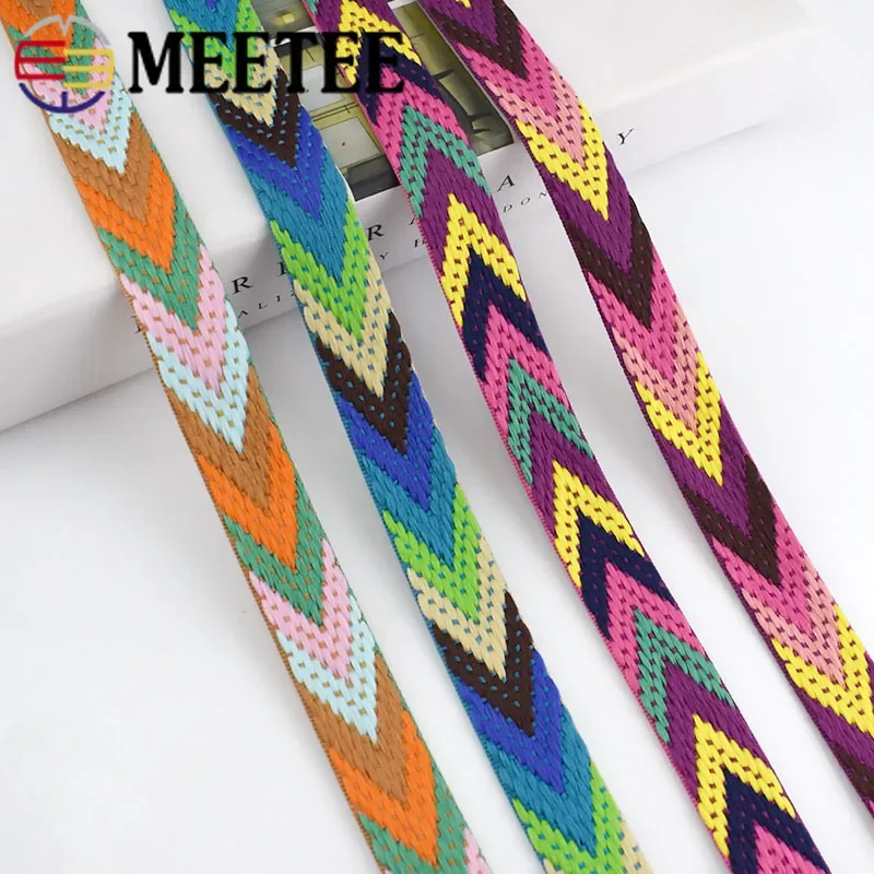 2Meters Polyester Jacquard Webbings 22mm Backpack Pet Strap Webbing Label Ribbon Sewing Tape Bias Binding Clothing Accessories