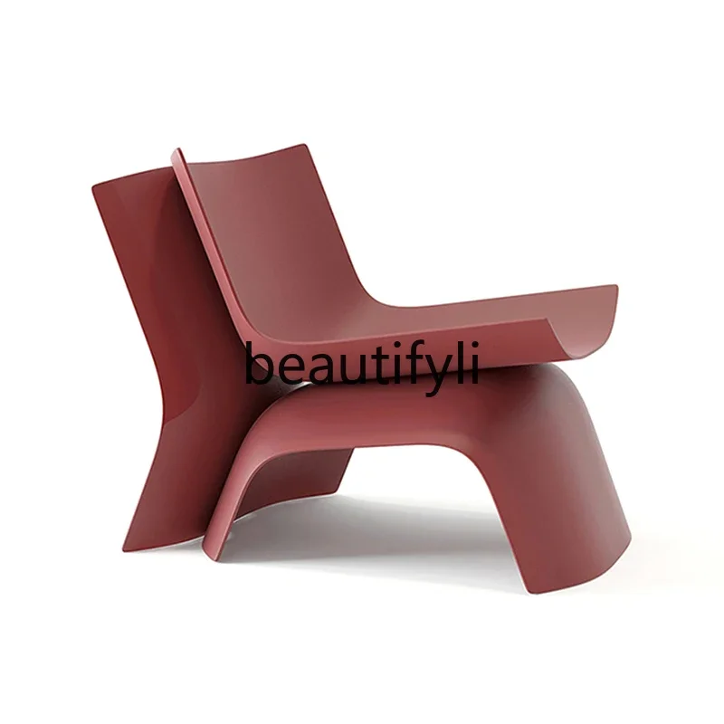 

FRP modern creative chair special-shaped three petals outdoor negotiation sofa lazy recliner