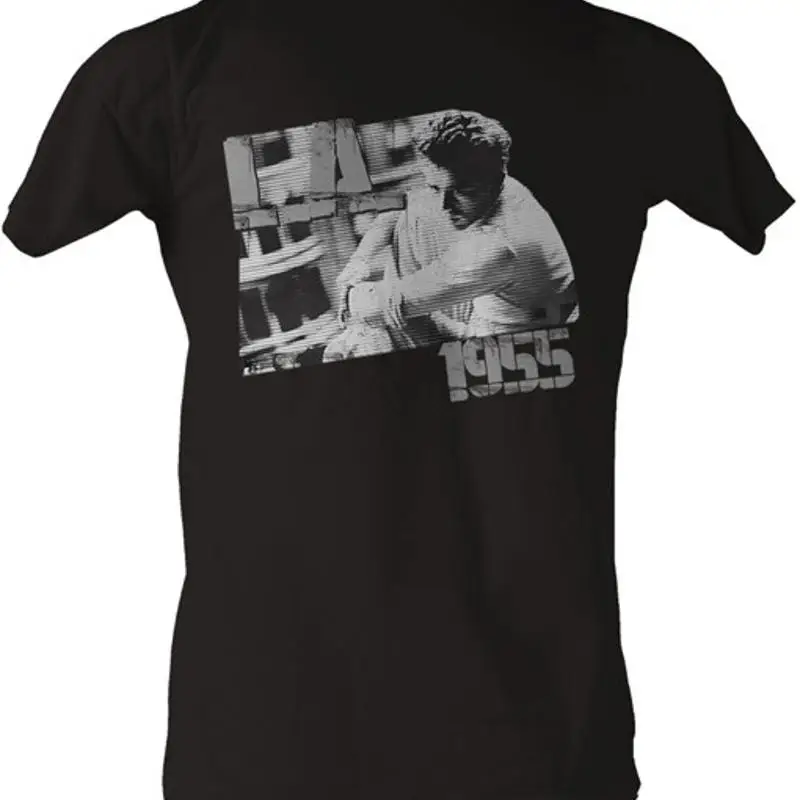 Camiseta para hombre con licencia de James Dean, foto de los años 50, 1955, New York, TV Glitch