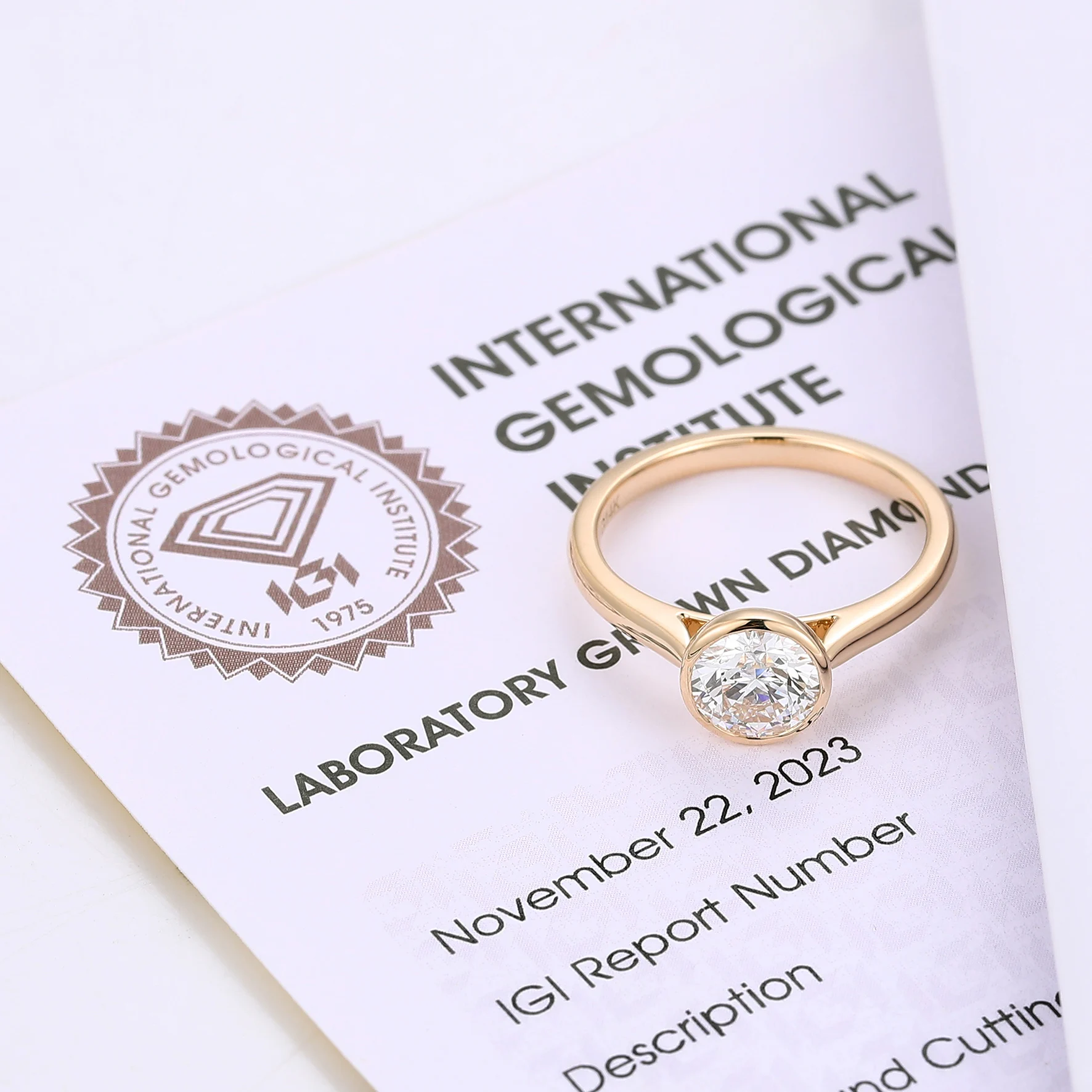 Provence Luxury Classic Solitaire Ring 10KGold IGI E/VVS 1ct Round Cut Lab Diamonds Ring for Women Wedding Personalized Custom