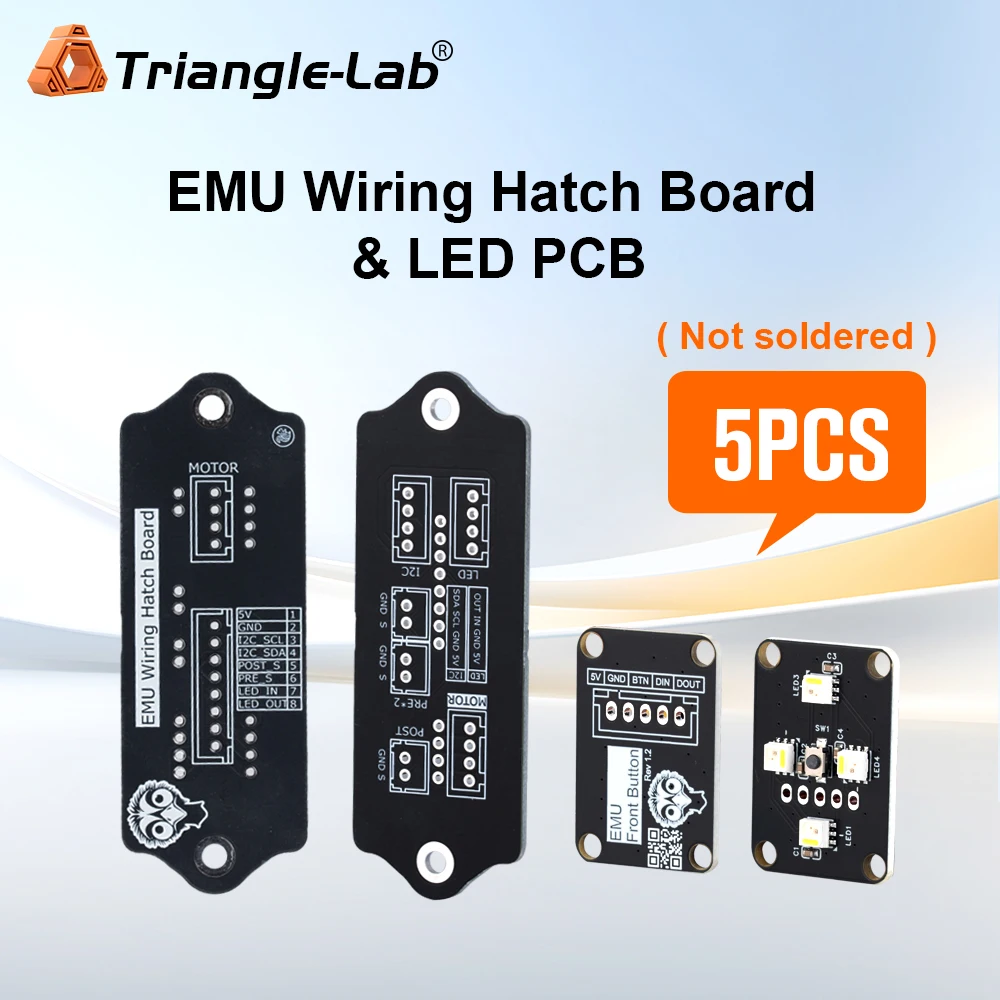 

Trianglelab EMU Wiring Hatch Board PCB and EMU Front LED Button Board PCB For Expandable Multi-material Unit Not soldered