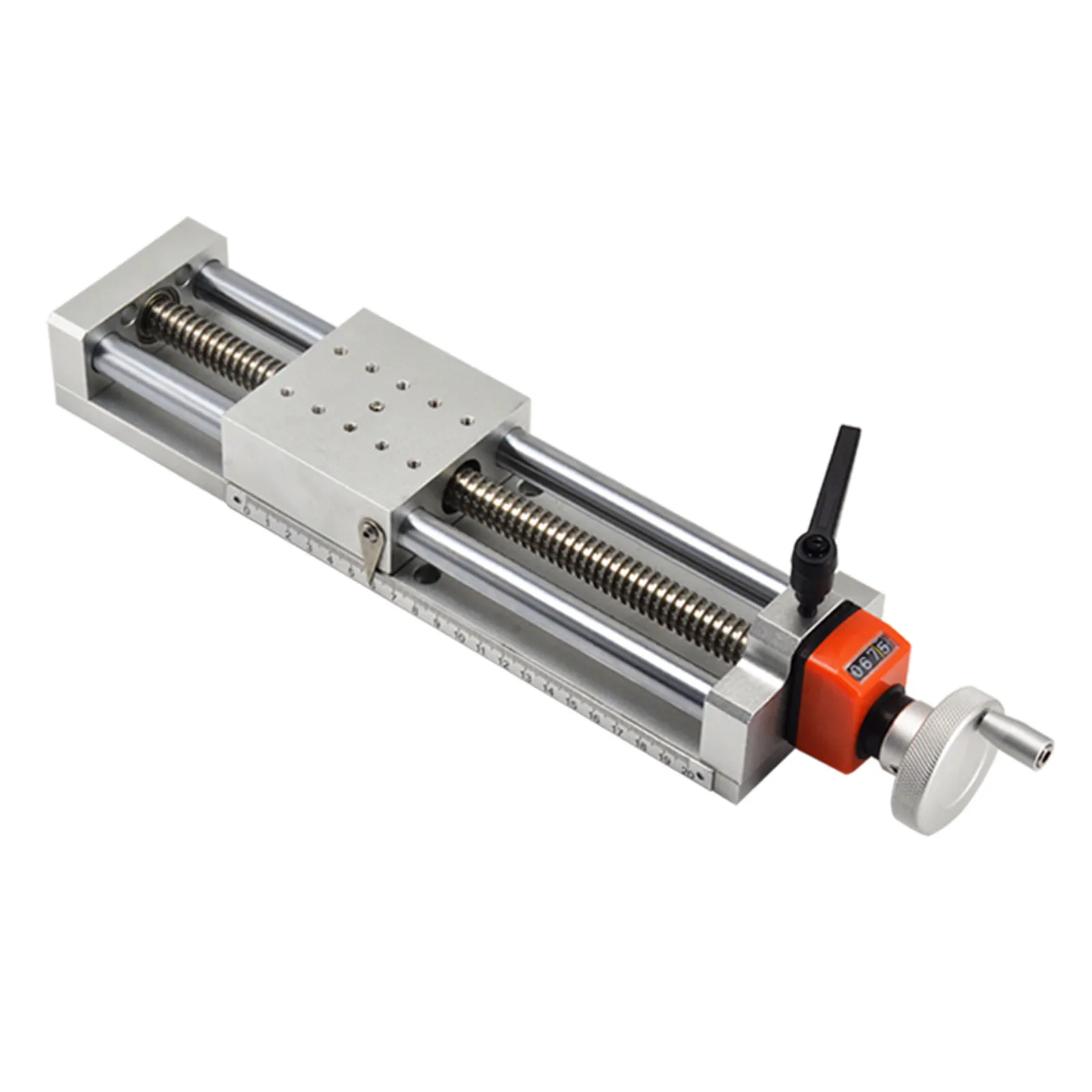 Miniature Hand-Cranked Slide Module XY-Axis Digital Display T-Type Lead Screw with Self-Locking Micro-Adjustment Slide
