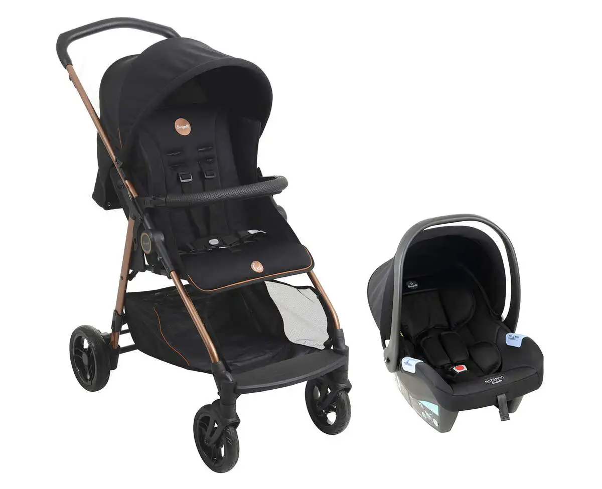 Baby Stroll with Comfort Baby, Lui Travel System Black Copper Burigotto