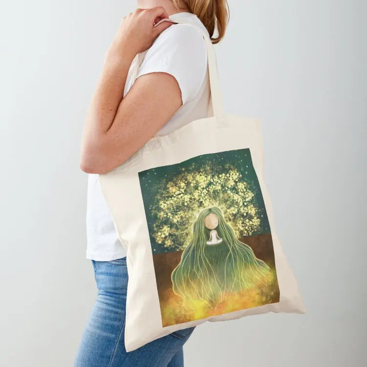 

Magical Calm: Grounding Yoga and Meditation Art Tote Bag Beach bag shopping trolley bag Portable shopping