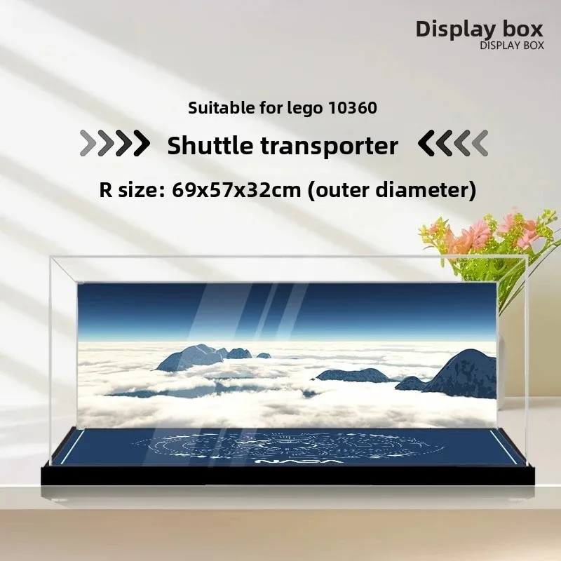 For LEGO 10360 shuttle transport building block storage box acrylic display box