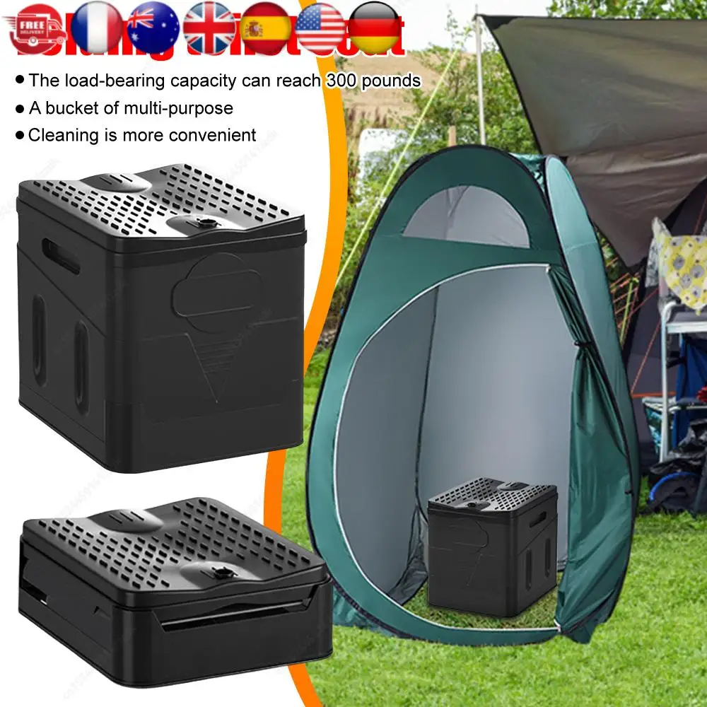 

Складной портативный туалет-ведро для автомобиля, уличный аварийный санитарный стул-урна для кемпинга, походов, пляжного отдыха и путешествий на автомобиле ﻿