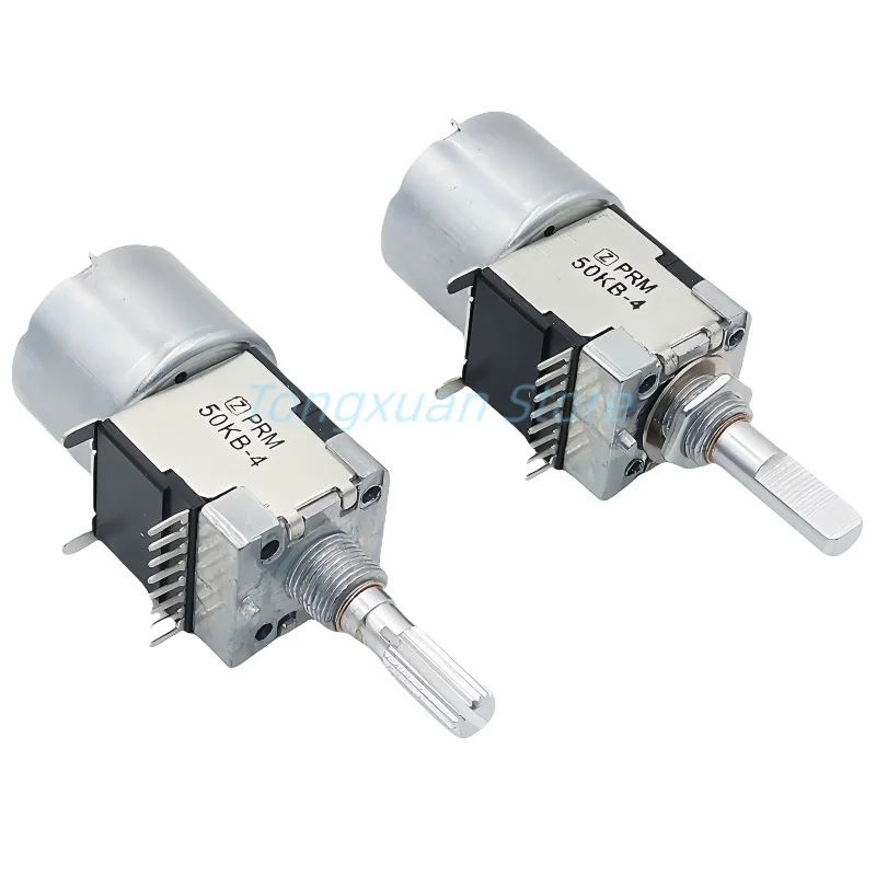 

1pc RK168 Motor Machine Drive Volume Potentiometer 50KB-4 8Pins B50K B100Kx2 Stereo Amplifier Dual Channel 25MM Half Plum Shaft
