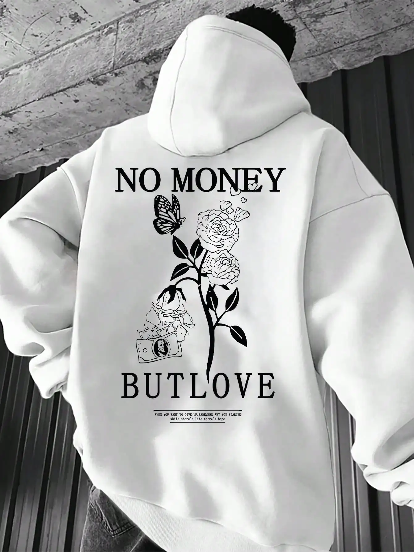 Neuer lockerer und modischer Unisex-Kapuzenpullover mit Blumen- und Buchstabenmustern für Frühling und Herbst, lässig und sportlich.