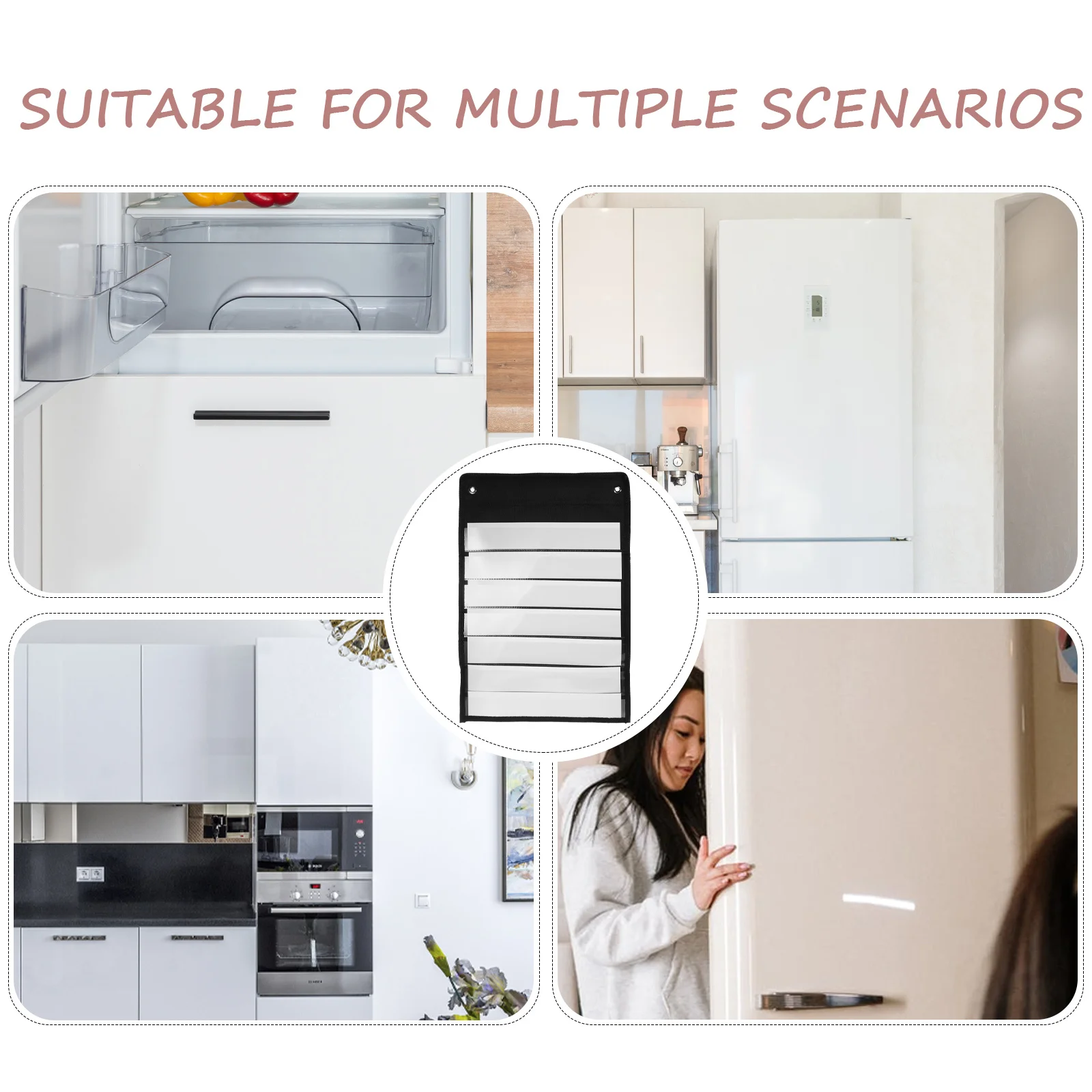 

1 Set Magnetic Hanging Pouch Wall Door Organizer Pocket Chart For Classroom Home Office Schedule Storage Reinforced