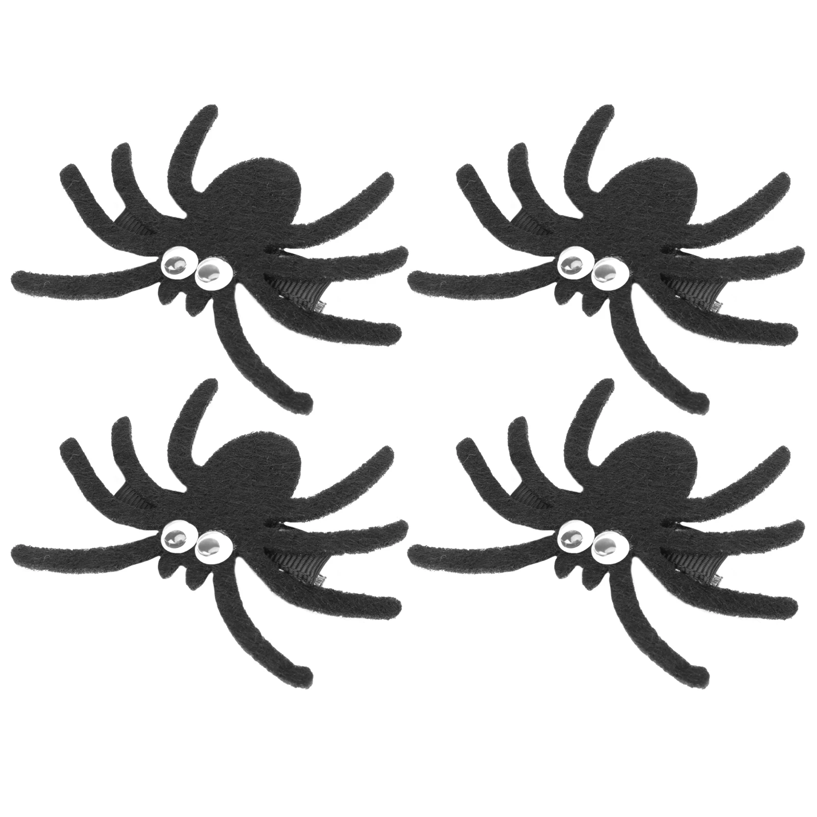 

4 Pcs Spider Hairpin Realistic Plastic Halloween Barrettes Durable Decoration Clips for Party Festival Wear Kids Adults