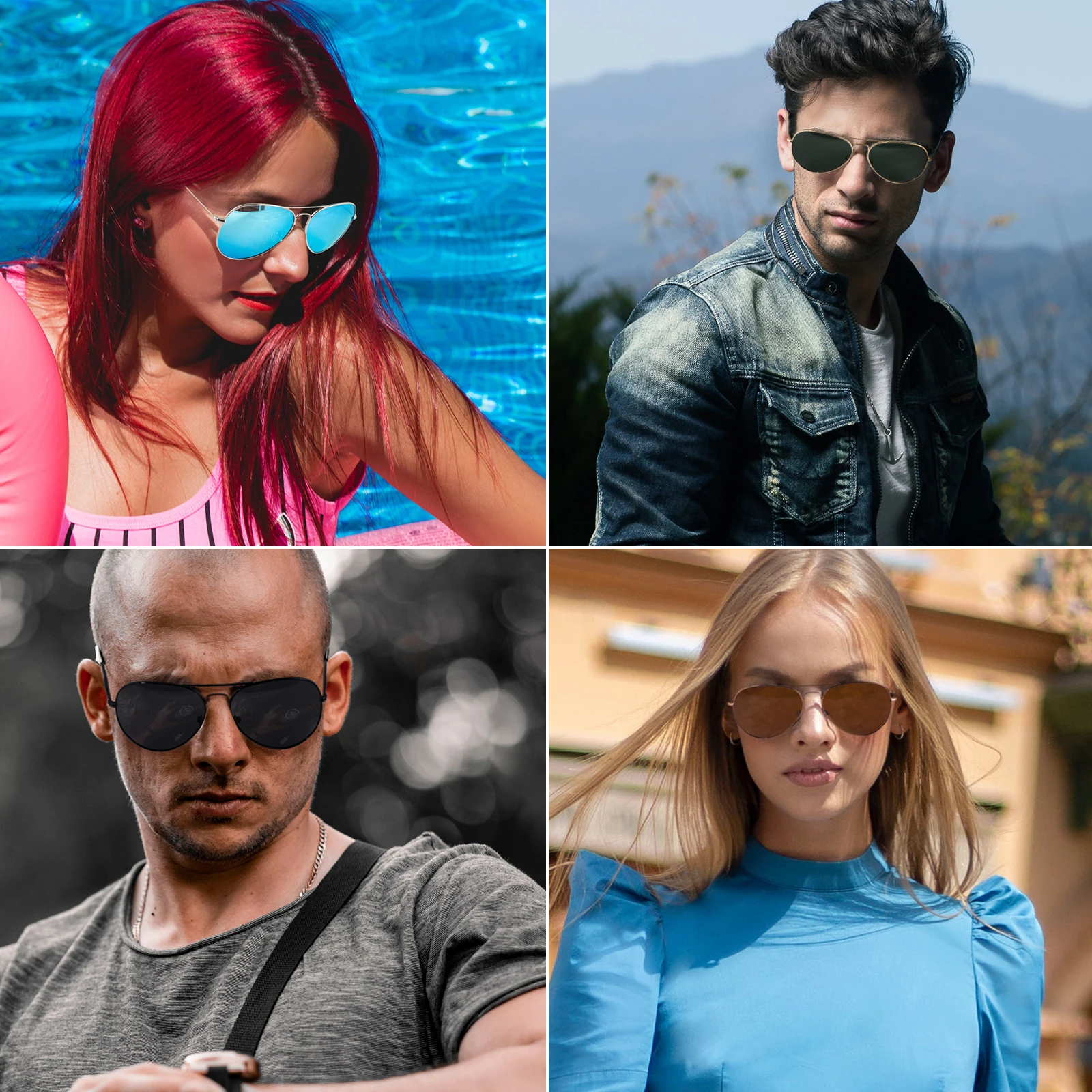 MAXJULI klasyczne okulary przeciwsłoneczne Aviator z polaryzacją dla duża głowa kobiet metalowa oprawa Retro mężczyzn z okularami przeciwsłonecznymi chronionymi przed UV400 8810 — zdjęcie 7