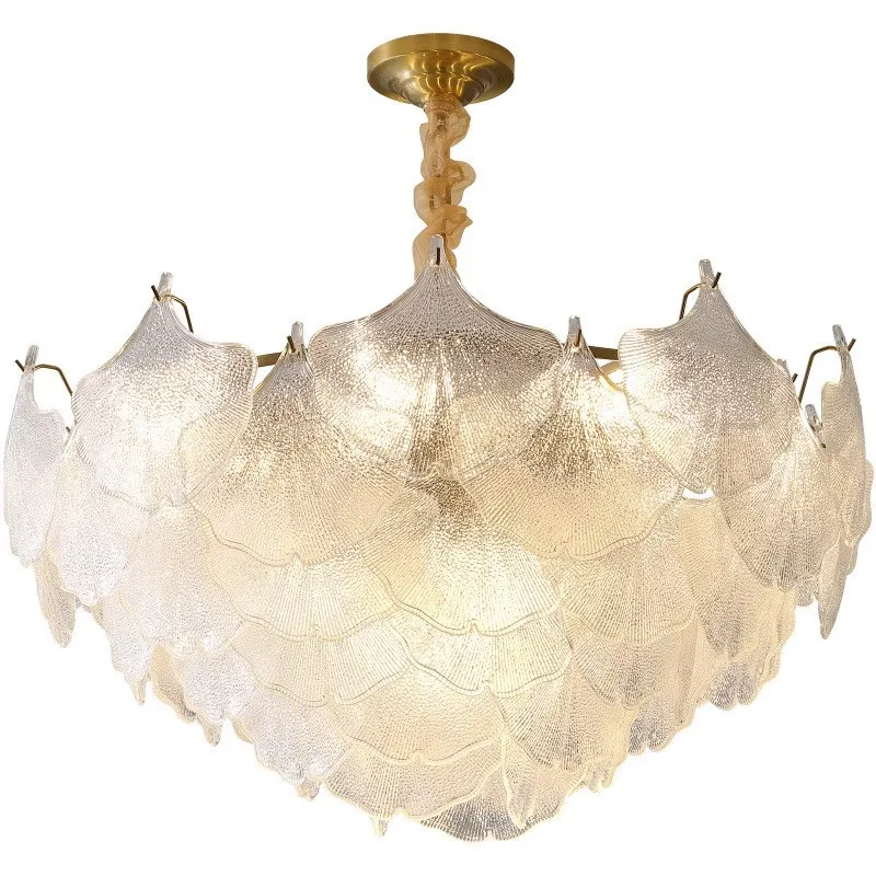 

Living room chandelier new modern simple cream wind chandelier Internet celebrity ginkgo biloba dining room bedroom light