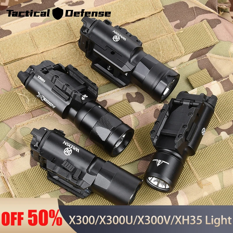 Tactical X300U X300 Ultra XH35 X300V Metal Pistol Scout Light Airsoft Weapon Fit 20mm Rail Gun Light Strobe Flashlight Hunting