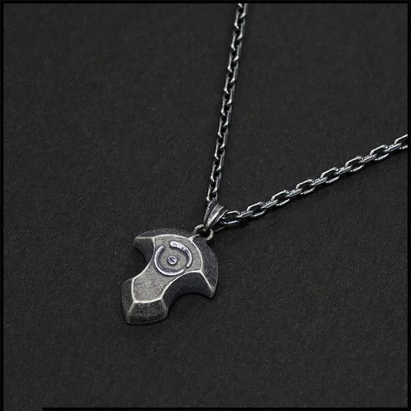 Game Final Fantasy XIV Azem Cosplay Necklace Unisex Punk Retro Metal Pendant Crystal Summoning Prop Jewelry Accessories Gift