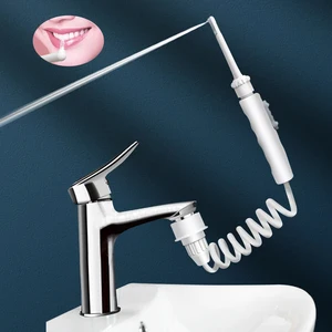 새로운 수도꼭지 구강 관개 기간 휴대용 치아 청소제 치과 용수 압력 조절 가능한 물 픽스 플로시 충전 필요 없음 10 최고의 판매수 치아 픽 클리너 -110