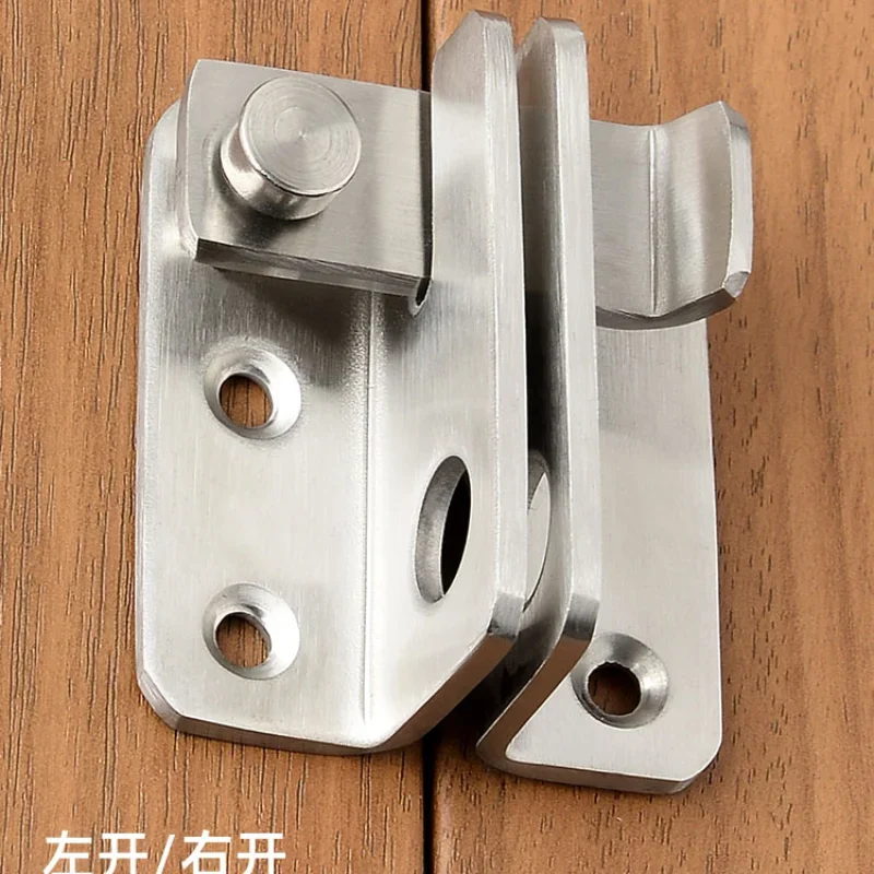 1pc Stainless Steel180° Door Hasp Latch Black Door Bolt Buckle Safety Home Guard Bolts for Pet Door Bathroom Garage Window