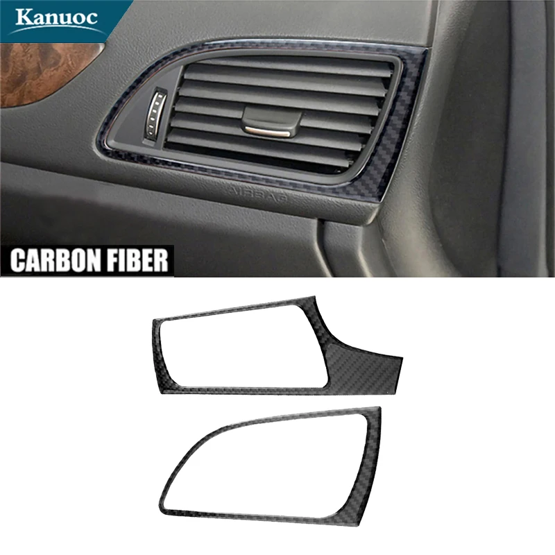 

For Audi A6 A7 2012 2013 2014-2018 Carbon Fiber Left Right Air Conditioning Vent Stickers Car Interior Decorative Accessories